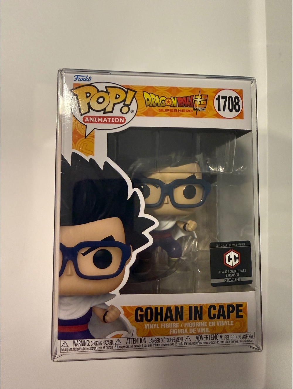 Funko Pop Gohan in Cape #1708 Chalice Collectibles Exclusive DB Super